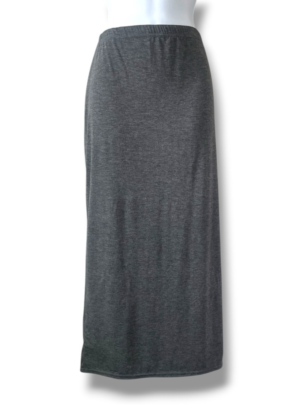 PrettyLittleThing Gray Maxi Skirt Bodycon Stretch High Waist Minimalist feminine